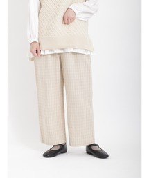 Samansa Mos2 | 綿麻チェックパンツ(その他パンツ)