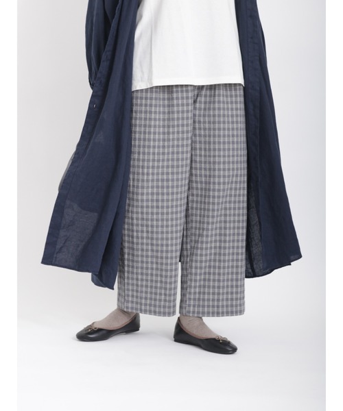 Samansa Mos2（サマンサ モスモス）の「綿麻チェックパンツ（その他パンツ・レディース・チャコール/ネイビー/ベージュ・ﾌﾘ-）」の10枚目の写真