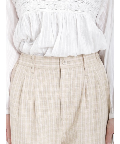 Samansa Mos2（サマンサ モスモス）の「綿麻チェックパンツ（その他パンツ・レディース・チャコール/ネイビー/ベージュ・ﾌﾘ-）」の18枚目の写真