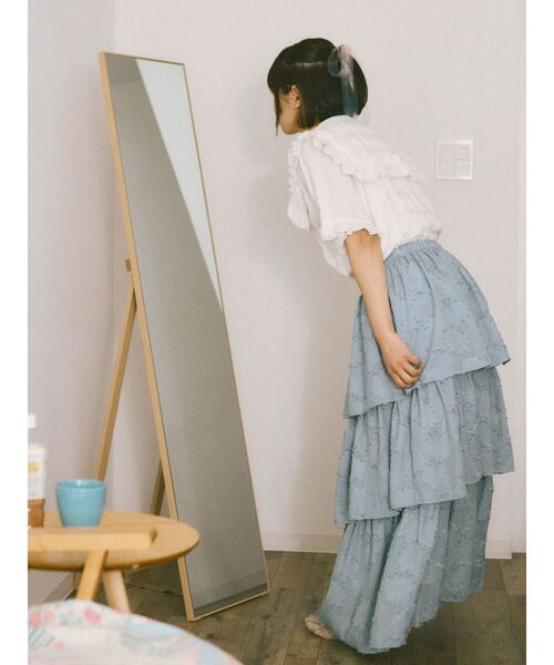 merry jenny（メリージェニー）の「デイジーシアーティアードスカート（スカート・レディース・ピンク/ブルー/アイボリー・FREE）」の6枚目の写真