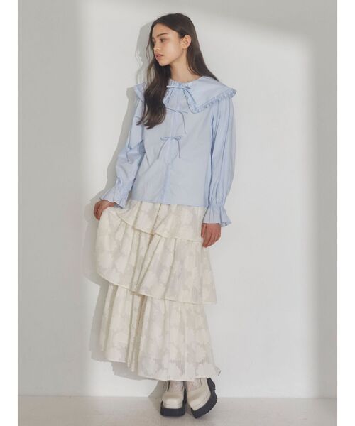 merry jenny（メリージェニー）の「デイジーシアーティアードスカート（スカート・レディース・ピンク/ブルー/アイボリー・FREE）」の11枚目の写真