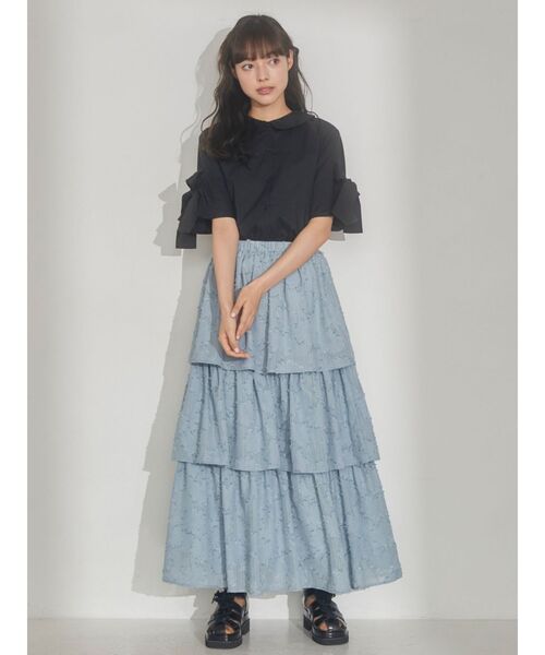 merry jenny（メリージェニー）の「デイジーシアーティアードスカート（スカート・レディース・ピンク/ブルー/アイボリー・FREE）」の7枚目の写真