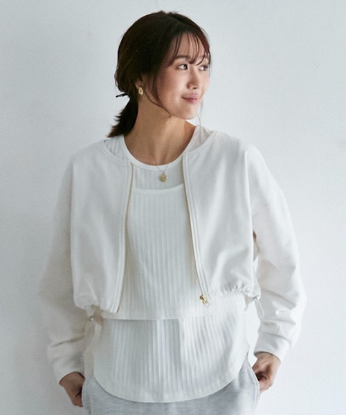 petit main LIEN（プティマインリアン）の「【リンク】肩スリットトップス（Tシャツ/カットソー・レディース・ピンク/オフホワイト/ライトグリーン/ブラック・FREE）」の8枚目の写真