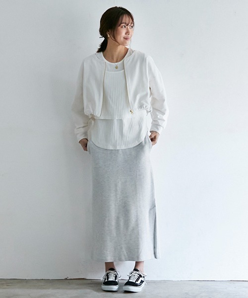 petit main LIEN（プティマインリアン）の「【リンク】肩スリットトップス（Tシャツ/カットソー・レディース・ピンク/オフホワイト/ライトグリーン/ブラック・FREE）」の5枚目の写真