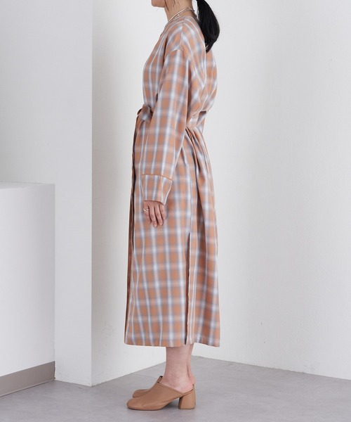 SHENERY（シーナリー）の「チェックロングガウン（ワンピース）」 - WEAR