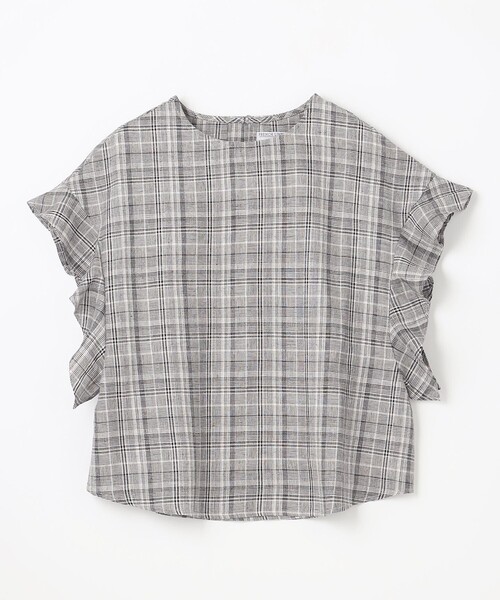 ANY（エニィ）の「【洗濯機可能】ライトリネンクロス　フレアスリーブ（シャツ/ブラウス・レディース・ブラック系6/ブラック系5/ベージュ系/ブラック系/イエロー系・F）」の14枚目の写真