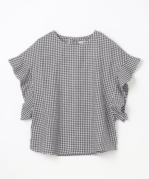 ANY（エニィ）の「【洗濯機可能】ライトリネンクロス　フレアスリーブ（シャツ/ブラウス・レディース・ブラック系6/ブラック系5/ベージュ系/ブラック系/イエロー系・F）」の18枚目の写真