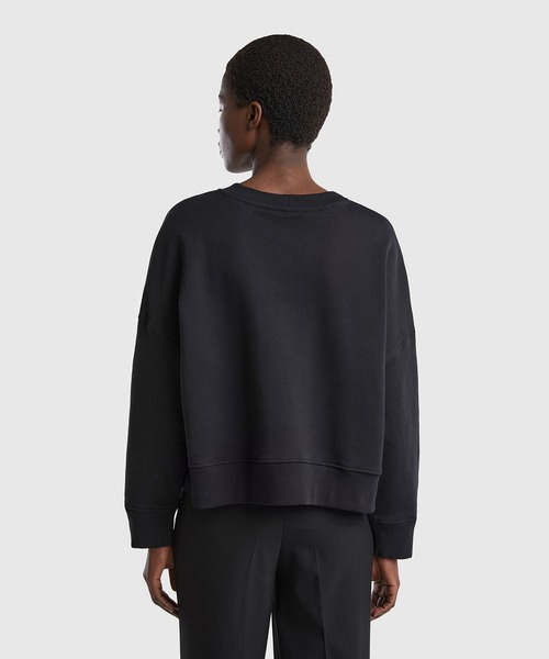 BENETTON (UNITED COLORS OF BENETTON)(ベネトンユナイテッドカラーズオブベネトン)の「ドロップショルダーボックスカットスウェットトレーナー(スウェット・レディース・ホワイト/グリーン/ブラック・SMALL/MEDIUM)」の12枚目の写真