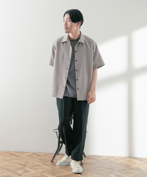 ITEMS URBANRESEARCH（アイテムズ アーバンリサーチ）の「TRストレッチ 半袖シャツ（シャツ/ブラウス・メンズ・ベージュ/ブラック/ブルー/グレー・LARGE/MEDIUM）」の13枚目の写真