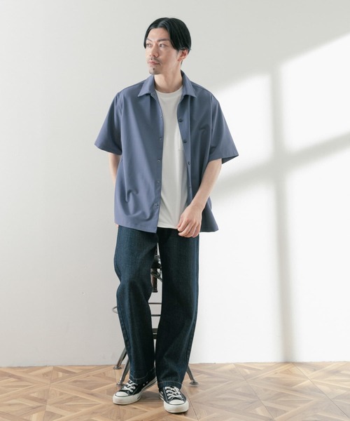 ITEMS URBANRESEARCH（アイテムズ アーバンリサーチ）の「TRストレッチ 半袖シャツ（シャツ/ブラウス・メンズ・ベージュ/ブラック/ブルー/グレー・LARGE/MEDIUM）」の17枚目の写真