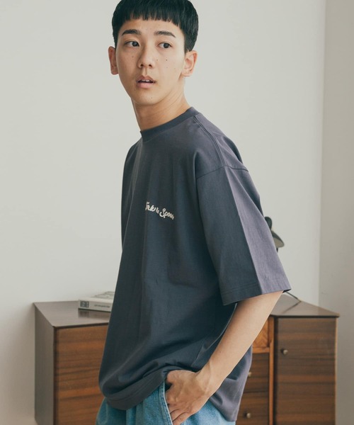 FORK&SPOON(フォークアンドスプーン)の「『ユニセックス』FORK&SPOON チェーンステッチロゴTシャツ(Tシャツ/カットソー・メンズ・チャコールグレー/ホワイト/ベージュ・4/5)」の11枚目の写真