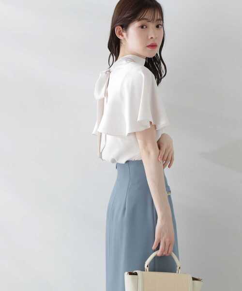 PROPORTION BODY DRESSING(プロポーションボディドレッシング)の「マルチWAYフレアースリーブブラウス / 1213110510(シャツ/ブラウス・レディース・グレー/ホワイト/ブラック・SMALL/MEDIUM)」の4枚目の写真