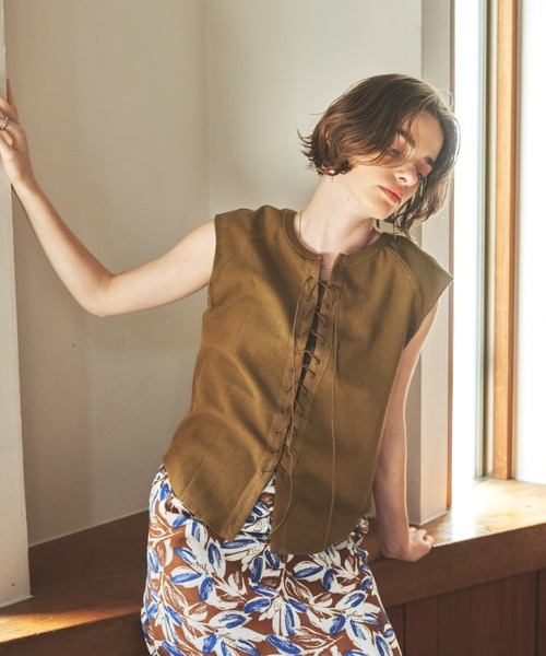 レースアップtops Unitage（ユニテージ）の「サーマルレースアップTOPS（Tシャツ