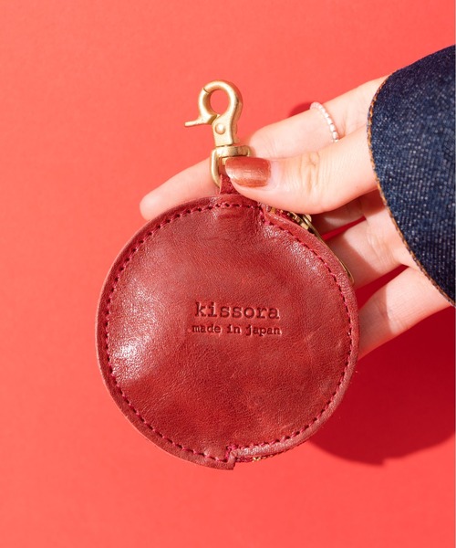 kissora（キソラ）の「【kissora/キソラ】 日本製 本革 小物入れ ブリリオ サークルコインケース（コインケース・レディース・ブラウン/ブラック/オリーブ/オレンジ/ネイビー/レッド・FREE）」の5枚目の写真