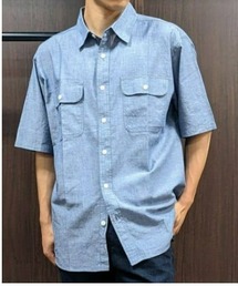 BACK NUMBER(バックナンバー)綿麻半袖ワークシャツ