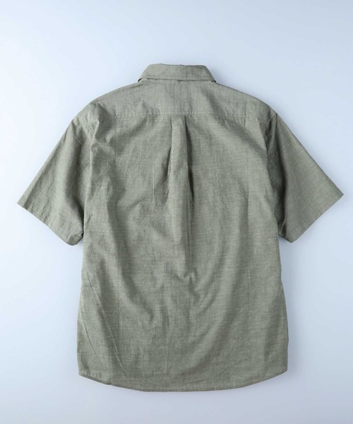 BACK NUMBER(バックナンバー)の「BACK NUMBER(バックナンバー)綿麻半袖ワークシャツ(シャツ/ブラウス・メンズ・ホワイト/ネイビー/オリーブ・L/M/XL)」の4枚目の写真