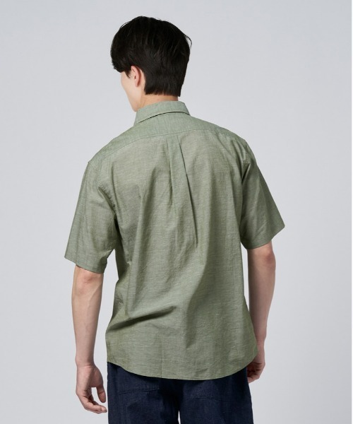 BACK NUMBER(バックナンバー)の「BACK NUMBER(バックナンバー)綿麻半袖ワークシャツ(シャツ/ブラウス・メンズ・ホワイト/ネイビー/オリーブ・L/M/XL)」の18枚目の写真