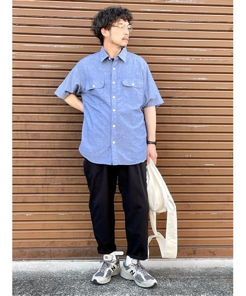 BACK NUMBER(バックナンバー)の「BACK NUMBER(バックナンバー)綿麻半袖ワークシャツ(シャツ/ブラウス・メンズ・ホワイト/ネイビー/オリーブ・L/M/XL)」の16枚目の写真