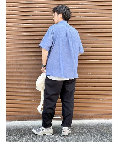 BACK NUMBER(バックナンバー)の「BACK NUMBER(バックナンバー)綿麻半袖ワークシャツ(シャツ/ブラウス・メンズ・ホワイト/ネイビー/オリーブ・L/M/XL)」の15枚目の写真