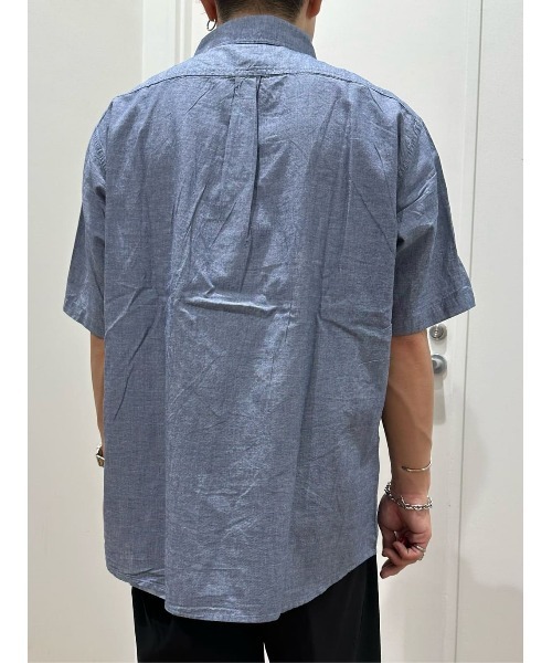 BACK NUMBER(バックナンバー)の「BACK NUMBER(バックナンバー)綿麻半袖ワークシャツ(シャツ/ブラウス・メンズ・ホワイト/ネイビー/オリーブ・L/M/XL)」の10枚目の写真