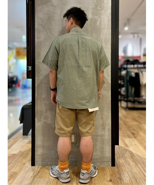 BACK NUMBER(バックナンバー)の「BACK NUMBER(バックナンバー)綿麻半袖ワークシャツ(シャツ/ブラウス・メンズ・ホワイト/ネイビー/オリーブ・L/M/XL)」の21枚目の写真