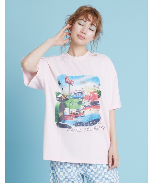 【セール】burger shop big tee（Tシャツ/カットソー）｜Little sunny bite（リトルサニーバイト）