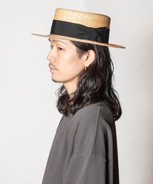 CA4LA カンカン帽　OLD NEW 2 麦わら帽子　ベージュ　M CA4LA（カシラ）の「OLD NEW WIDE 2（ハット）」 - WEAR