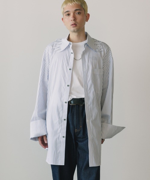 トップス TENDER PERSON FRAME COLLER STRIPE SHIRT TENDER PERSON（テンダーパーソン）の「TENDER PERSON/テンダー
