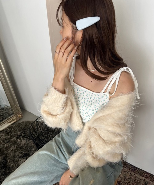 one after another NICE CLAUP(ワンアフターアナザーナイスクラップ)の「配色リボンキャミソール(キャミソール・レディース・ホワイト×ブラック/その他/ピンク/オフホワイト・FREE)」の15枚目の写真