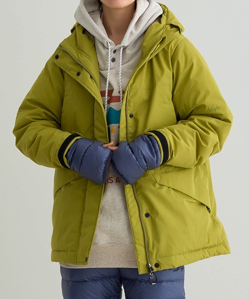 NANGA（ナンガ）の「MOUNTAIN LODGE DOWN WRIST GAITERS / マウンテンロッジダウンリストゲイター（アームカバー・レディース・ライム/ブラック/モカ/イエロー/オレンジ系/ブルー系・M/S）」の4枚目の写真