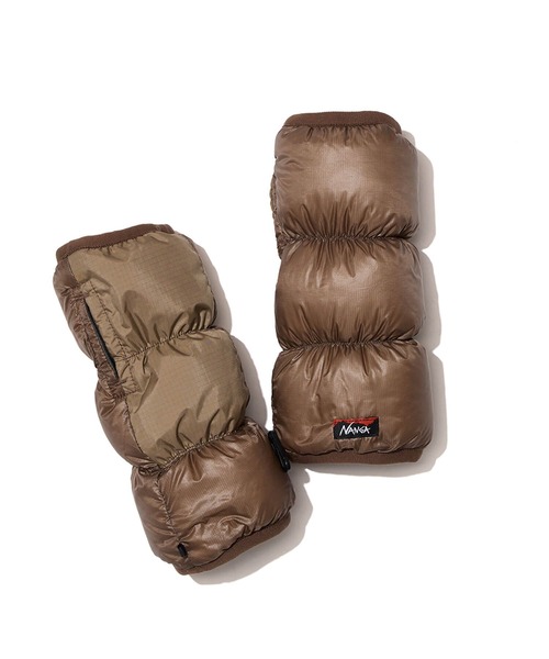 NANGA（ナンガ）の「MOUNTAIN LODGE DOWN WRIST GAITERS / マウンテンロッジダウンリストゲイター（アームカバー・レディース・ライム/ブラック/モカ/イエロー/オレンジ系/ブルー系・M/S）」の2枚目の写真