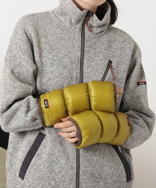 NANGA（ナンガ）の「MOUNTAIN LODGE DOWN WRIST GAITERS / マウンテンロッジダウンリストゲイター（アームカバー・レディース・ライム/ブラック/モカ/イエロー/オレンジ系/ブルー系・M/S）」の8枚目の写真