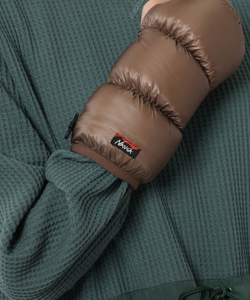 NANGA（ナンガ）の「MOUNTAIN LODGE DOWN WRIST GAITERS / マウンテンロッジダウンリストゲイター（アームカバー・レディース・ライム/ブラック/モカ/イエロー/オレンジ系/ブルー系・M/S）」の18枚目の写真