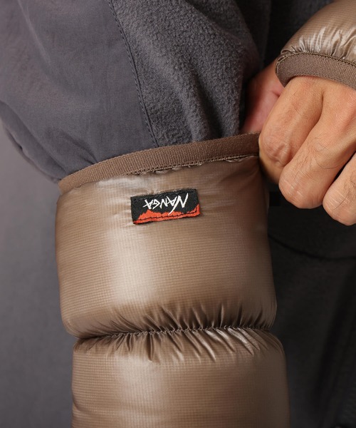 NANGA（ナンガ）の「MOUNTAIN LODGE DOWN WRIST GAITERS / マウンテンロッジダウンリストゲイター（アームカバー・レディース・ライム/ブラック/モカ/イエロー/オレンジ系/ブルー系・M/S）」の17枚目の写真