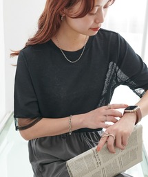 DISCOAT | シアー袖切替5分袖《WEB限定カラーあり》(Tシャツ/カットソー)