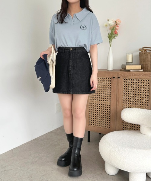 apres jour(アプレジュール)の「ワッフルポロトップス【ZOZOTOWN限定アイテム】(Tシャツ/カットソー・レディース・オフホワイト/ライトブルー/ピンク・フリー/X-LARGE)」の18枚目の写真
