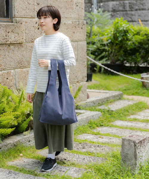 URBAN RESEARCH DOORS(アーバンリサーチドアーズ)の「DOORS LIVING PRODUCTS ショッパーバッグ(エコバッグ/サブバッグ・レディース・ライトベージュ/ネイビー・-)」の11枚目の写真
