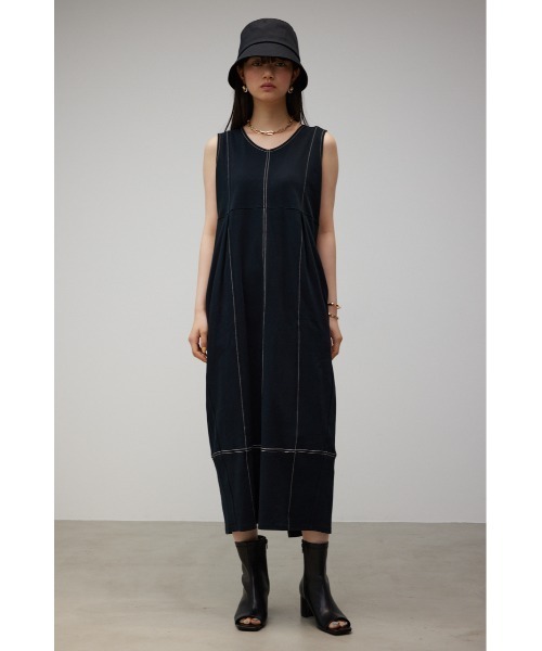 AZUL by moussy（アズールバイマウジー）の「STITCH DESIGN COCOON CUT OP（ワンピース・レディース・アイボリー/ターコイズブルー/ブラック・MEDIUM/SMALL）」の17枚目の写真