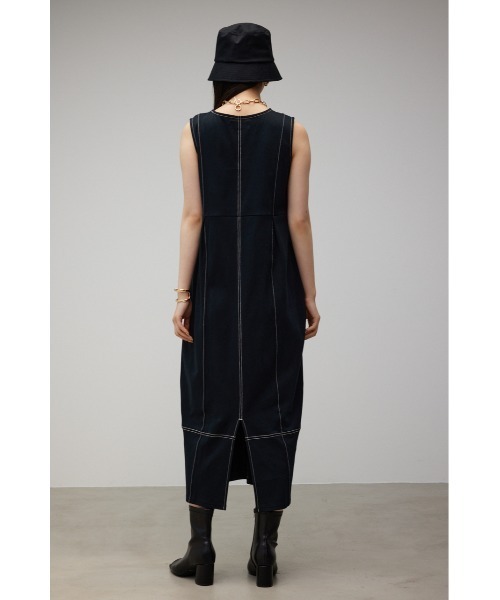 AZUL by moussy（アズールバイマウジー）の「STITCH DESIGN COCOON CUT OP（ワンピース・レディース・アイボリー/ターコイズブルー/ブラック・MEDIUM/SMALL）」の19枚目の写真