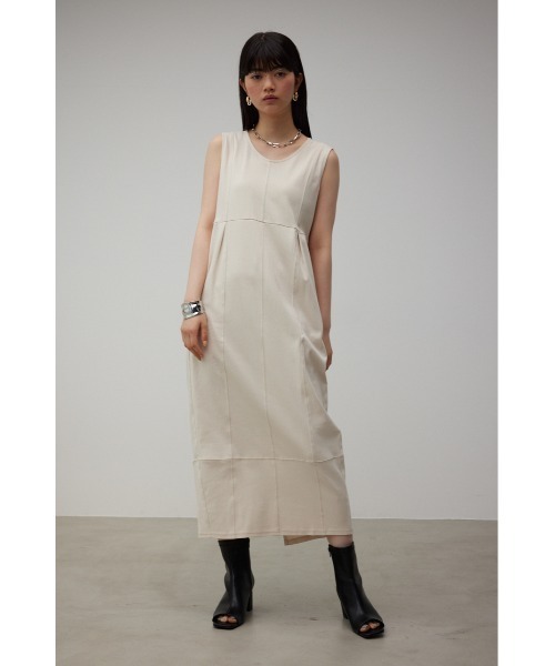 AZUL by moussy（アズールバイマウジー）の「STITCH DESIGN COCOON CUT OP（ワンピース・レディース・アイボリー/ターコイズブルー/ブラック・MEDIUM/SMALL）」の7枚目の写真