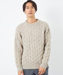 green label relaxing | アンダイド ケーブル クルーネック ニット(ニット/セーター)