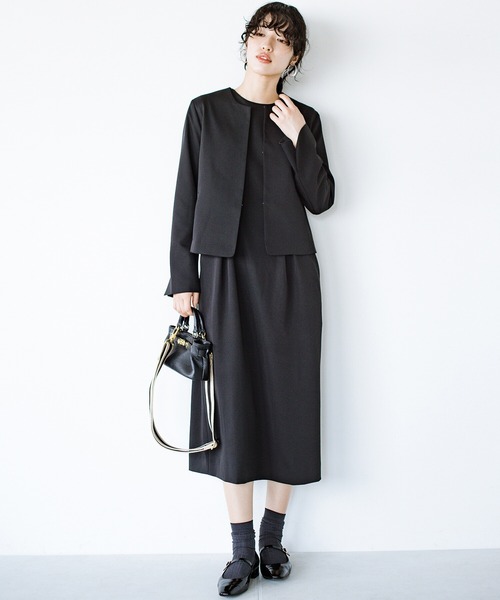 haco!(ハコ)の「今日はまじめな日!にお任せあれ スタイルUPワンピース(ワンピース・レディース・ネイビー/ブラック・SMALL/MEDIUM/X-LARGE/LARGE)」の11枚目の写真