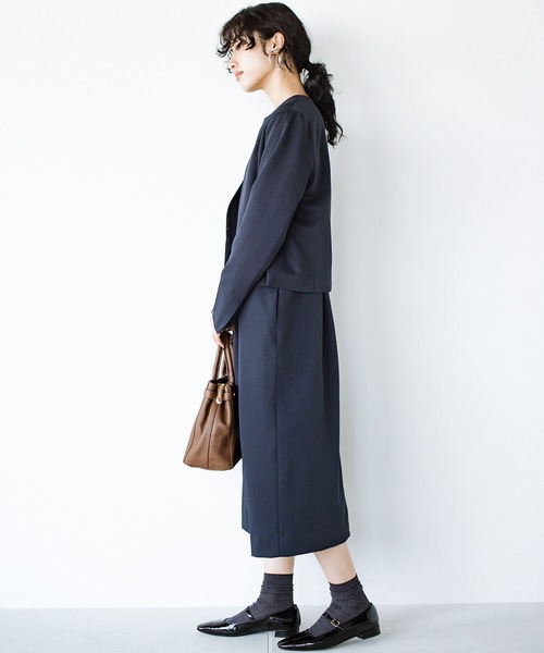 haco!(ハコ)の「今日はまじめな日!にお任せあれ スタイルUPワンピース(ワンピース・レディース・ネイビー/ブラック・SMALL/MEDIUM/X-LARGE/LARGE)」の19枚目の写真