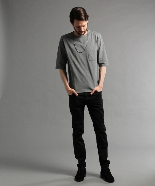 HARE（ハレ）の「COOLMAXカノコカットソー(HARE)（Tシャツ/カットソー・メンズ・ブラック/オフホワイト/グレー・SMALL/MEDIUM）」の7枚目の写真