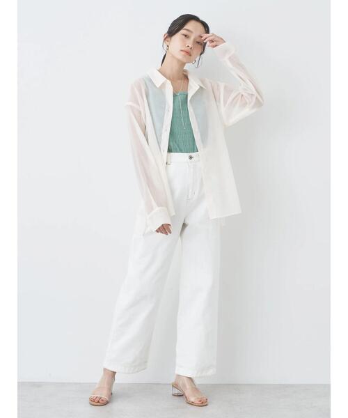 earth music&ecology（アースミュージックアンドエコロジー）の「シャーリングタンクトップ（タンクトップ・レディース・モカ/ミント/アイボリー/ブラック・S/M）」の13枚目の写真