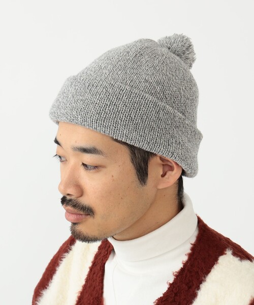 BEAMS PLUS(ビームスプラス)の「BEAMS PLUS / ラグ ワッチキャップ(ニットキャップ/ビーニー・メンズ・カーキ/ブラック/グレー・ONE SIZE)」の4枚目の写真