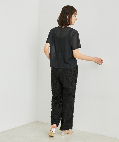 le cercle ADAM ET ROPE'(ルセルクルアダムエロペ)の「シアーTカットソー(Tシャツ/カットソー・レディース・ブラック/ピンク系その他2/ホワイト・FREE)」の7枚目の写真