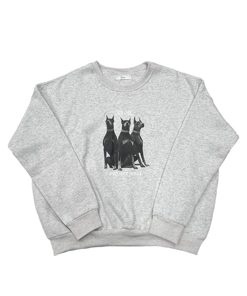 Chick（チック）の「DOG CREW NECK SWEAT / ドッグクルーネックスウェット（スウェット・レディース・ブラック/グレー・FREE）」の17枚目の写真
