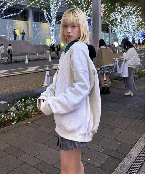 Chick（チック）の「DOG CREW NECK SWEAT / ドッグクルーネックスウェット（スウェット・レディース・ブラック/グレー・FREE）」の8枚目の写真