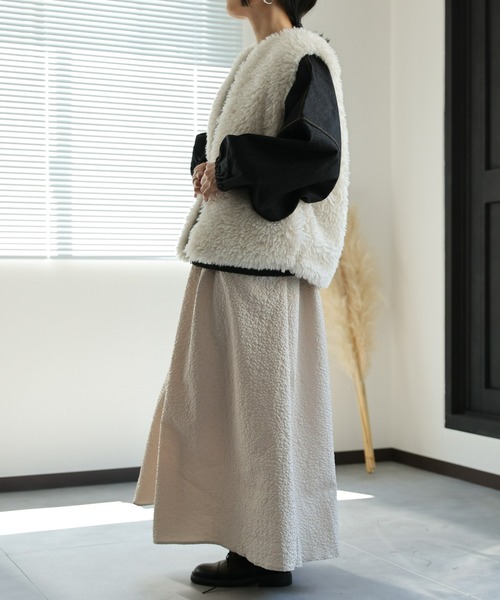 Theoryセオリー　フェイクファージップアップベスト　ジレ Theory Dawson Faux ジップアップベスト S フェイクファー